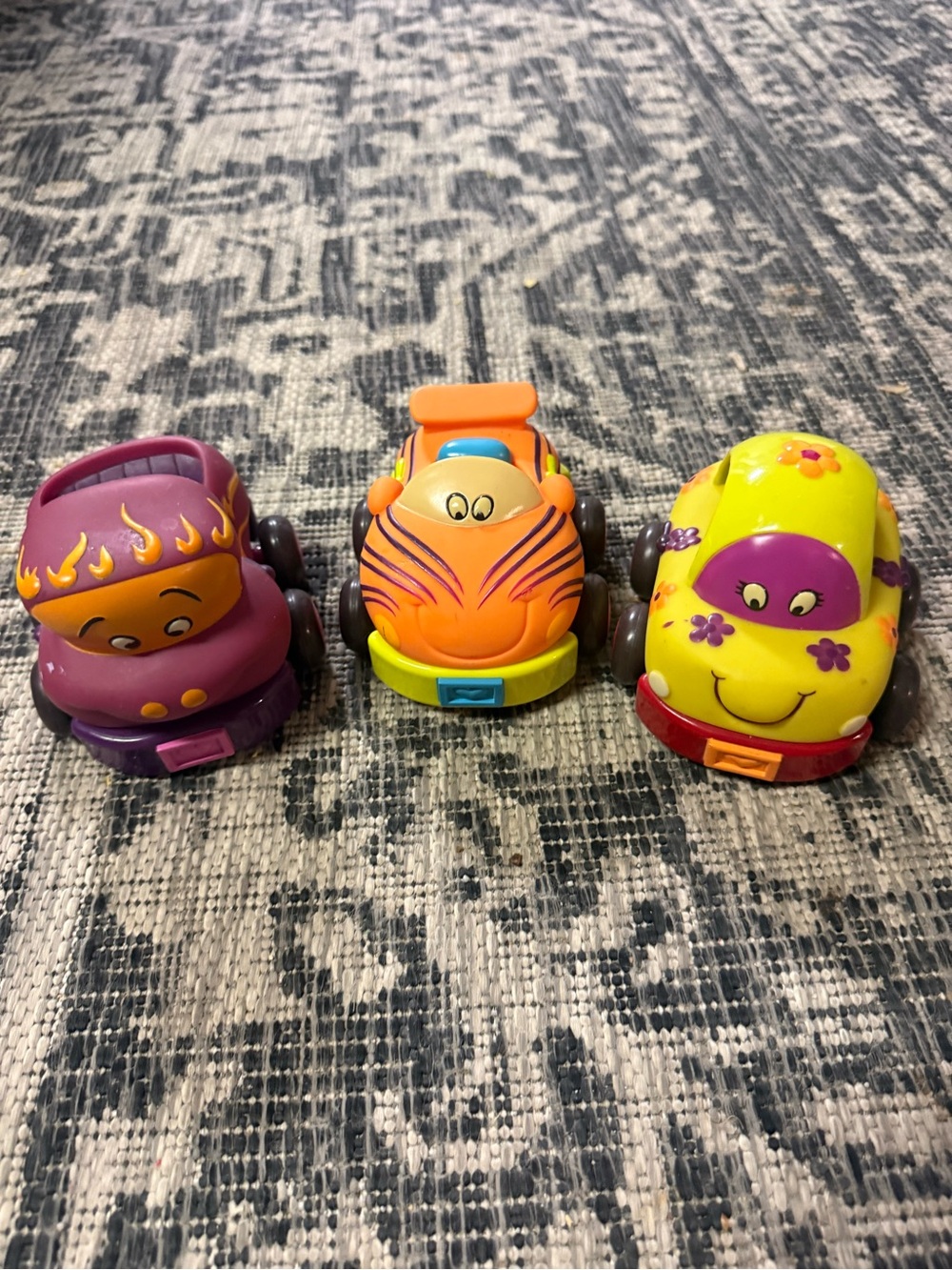 B Toys B You Bright Pull-Back Toy Car Trio - Yellow, Orange, Purple